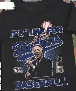 Rip Vin Scully Legendary Dodgers It’S Time For Dodgers Baseball Tee Shirt