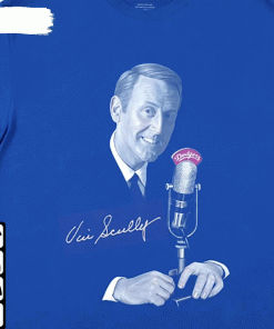 RIP Vin Scully Microphone Los Angeles Dodgers Tee Shirt