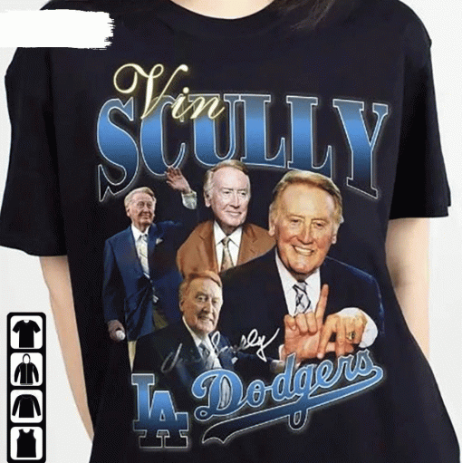 Vin Scully Style 90S Los Angeles Dodgers Baseball Unisex TShirt