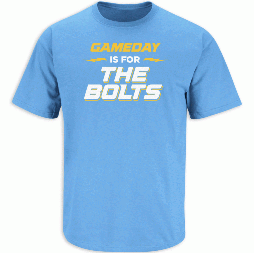 Gameday is for the Bolts Los Angeles Football Tee Shirt