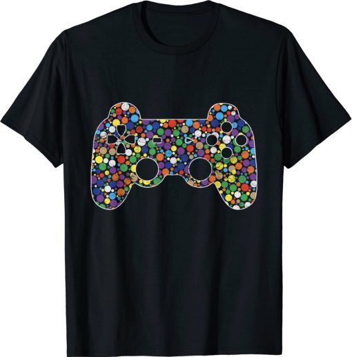 Colourful Polka Dot Video Game International Dot Day Funny TShirt