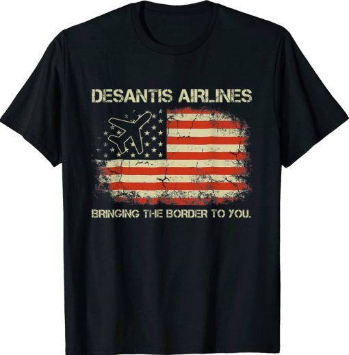 DeSantis Airlines Political Meme Tee Shirt