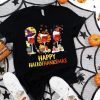 Happy HalloThanksMas Wine Funny T-Shirt