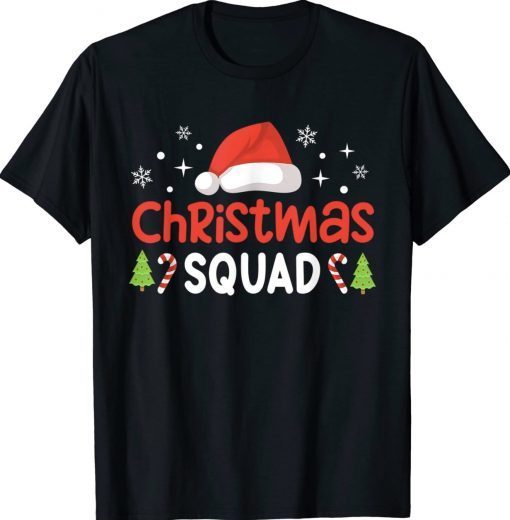 Christmas Squad Family Group Matching Santa Elf Funny T-Shirt