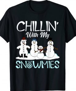 Fun With My Snowmies Funny Ugly Christmas Pajama Xmas Tee Shirt