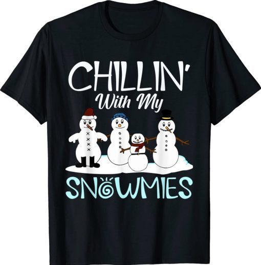 Fun With My Snowmies Funny Ugly Christmas Pajama Xmas Tee Shirt