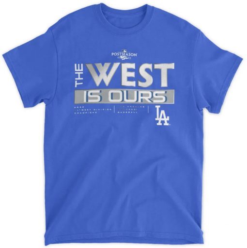 Los Angeles Dodgers 2022 NL West Division Champions Locker Room Tee Shirt