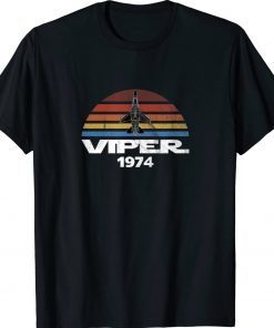 F-16 Viper Fighter Jet Distressed Sunset Tee Shirt