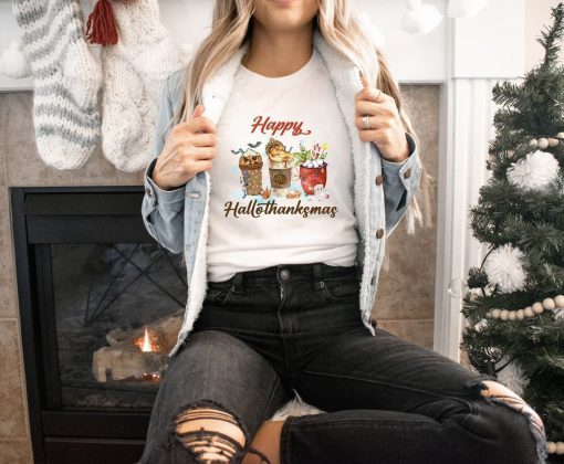 Happy HalloThankMas Funny TShirt