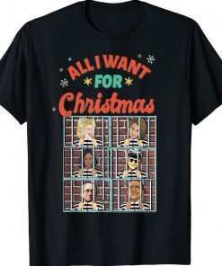 All I Want for Christmas Biden Trump Ugly Christmas Sweater Funny TShirt