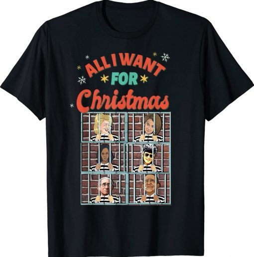 All I Want for Christmas Biden Trump Ugly Christmas Sweater Funny TShirt