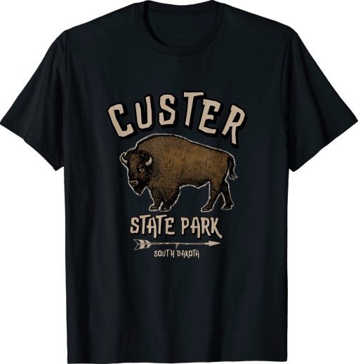 CUSTER STATE PARK Bison South Dakota Souvenir Tee Shirt