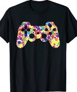 Colorful Polka Dot Game Controller International Dot Day Unisex TShirt