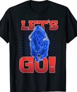 Vintage WNY Pride Red & Blue Buffalo - Let's Go Buffalo TShirt