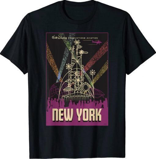 Walt’s Plane Travel Poster New York Tee Shirt