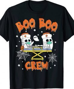 Boo Boo Crew Ghost Doctor Paramedic EMT Nurse Halloween Tee Shirt