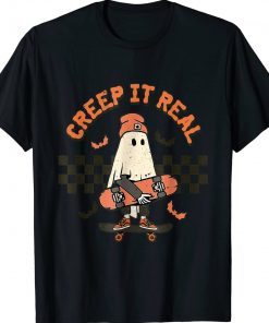 Creep It Real Ghost Boy Halloween Fall Season Funny T-Shirt