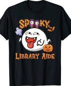 Boo Halloween Costume Spooky Library Tee Shirt