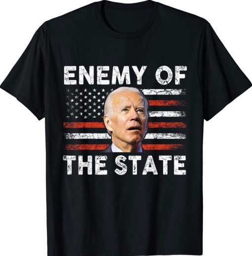 Enemy Of State Trump Quotes American Patriotic USA Flag Tee Shirt