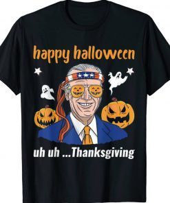 Happy Halloween Uh Uh Thanksgiving Joe Biden Confused Vintage T-Shirt