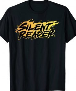 Flaming Silent Reader Tee Shirt