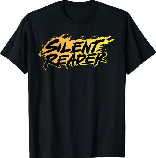 Flaming Silent Reader Tee Shirt