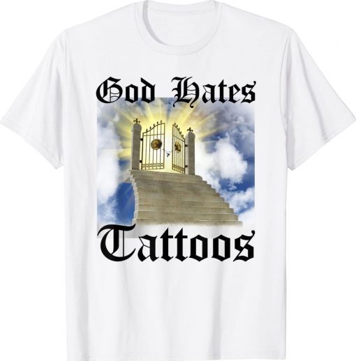 God Hates Tattoos Vintage T-Shirt