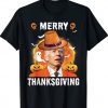 Funny Biden Merry Thanksgiving Halloween Vintage T-Shirt