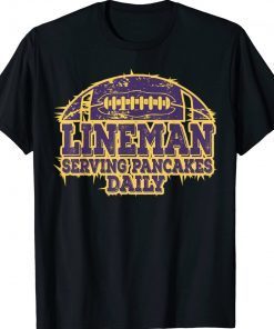 Purple football pancake for purple and golds Tee Shirt