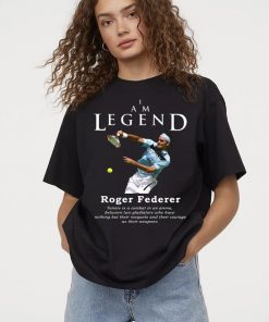 Roger Federer I Am Legend Thank You Memory Tee Shirt