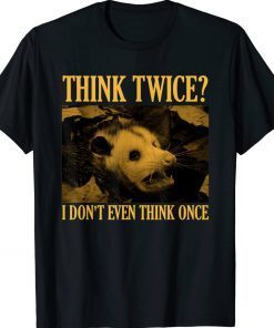 Opossum Think Twice I Don't Even Think Once Possum Vintage T-Shirt