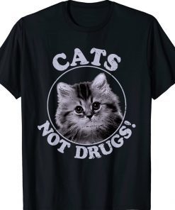 Cats Not Drugs Vintage TShirt