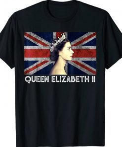 Remember Queen Elizabeth Queen of England Flag T-Shirt
