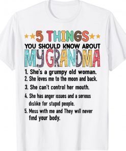 5 Things You Should Know About My Grandma Halloween Gifts Tee Shirt