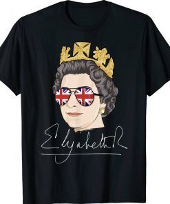 Elizabeth II Queen British Crown Engalnd Union Jack Shirts