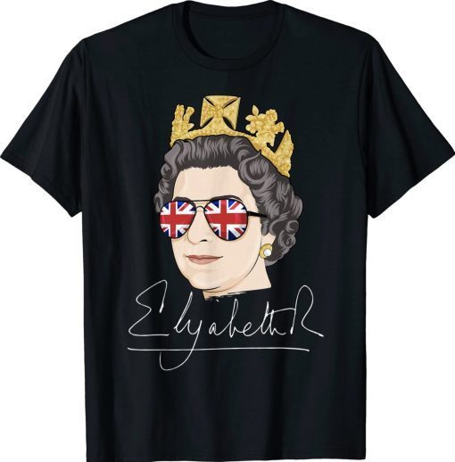 Elizabeth II Queen British Crown Engalnd Union Jack Shirts