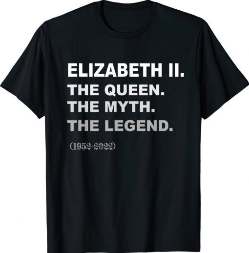 Elizabeth II Queen Legend British Crown Platinum Jubilee Tee Shirt