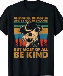 Be Rootin Be Tootin Be Shootin Be Kind Cowboy Opossum Lover T-Shirt