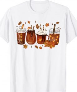 Pumpkin Spice Coffee Latte Fall Autumn Season Vintage TShirt