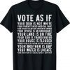 Vote As If Your Skin Is Not White Human Rights Unisex TShirt