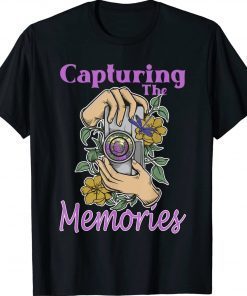 Capture The Memories Photography Camera Flowers Dragonfly 2022 TShirt