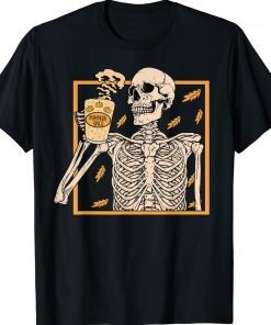 Vintage Halloween Skeleton Pumpkin Spice Latte Syrup Creamer Vintage TShirt