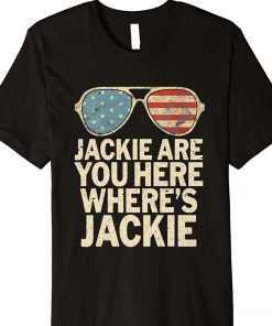 Where's Jackie Biden Sunglasses Flag Vintage T-Shirt