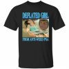 Deflated girl from anti weed PSA tee shirt