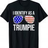 I Identify As A Trumpie Sunglasses USA Flag Trump Support Vintage TShirt