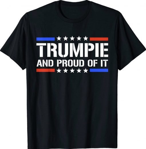 Trumpie And Proud Of It Trump 2024 USA Flag Tee Shirt