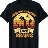 Reading Teachers Love Brains Zombie Teacher School Halloween 2023 T-Shirt