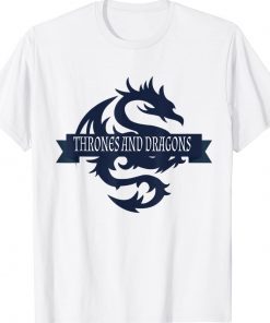 Medieval Throne Novelty Flying Dragon Vintage T-Shirt