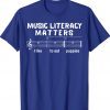 Music Literacy Matters Funny Sound Music Note Classic TShirt