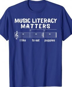 Music Literacy Matters Funny Sound Music Note Classic TShirt